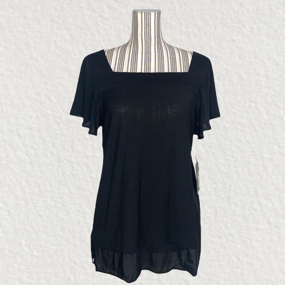Vince Camuto Layered Look Flutter Sleeve Top